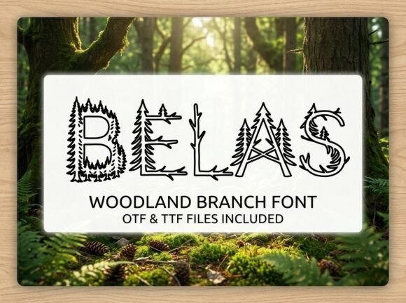 Belas: A Rustic Display Typeface for Bold Digital Design