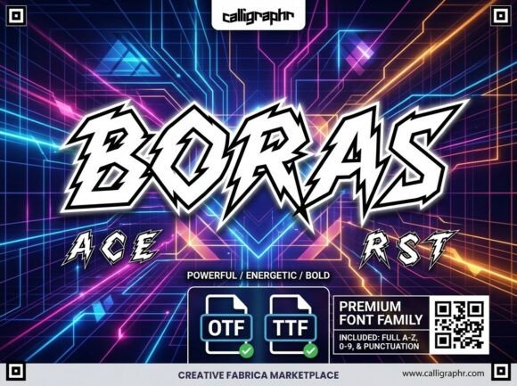 Boras Display Font for Editorial Design