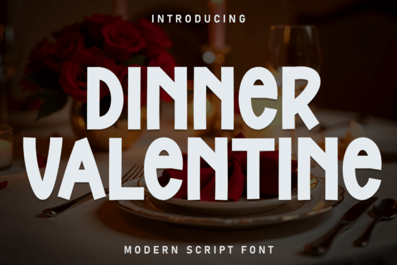 Dinner Valentine Handwritten Font for Web Design