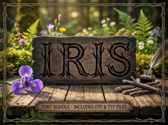 Iris Display Font for Creative Branding Projects