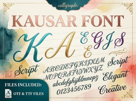 Kausar: A Timeless Display Font for Creative Makers