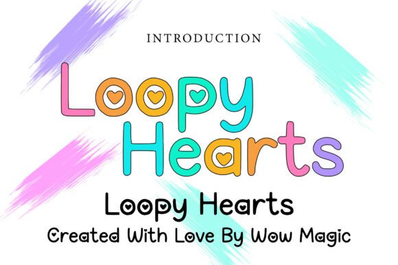 Loopy Hearts: A Playful Handwritten Display Font for Web Design
