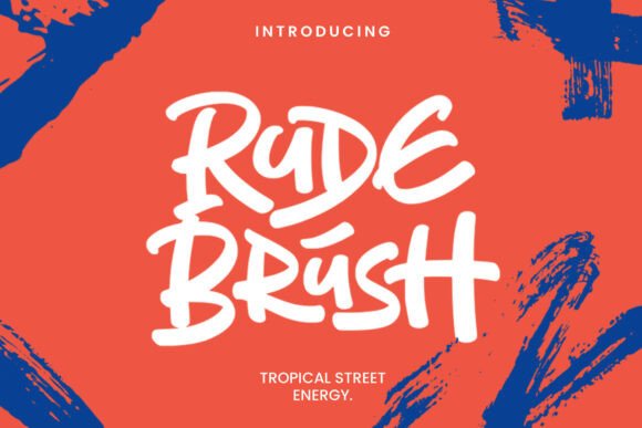 Rude Brush: A Bold Display Font for Digital Brands