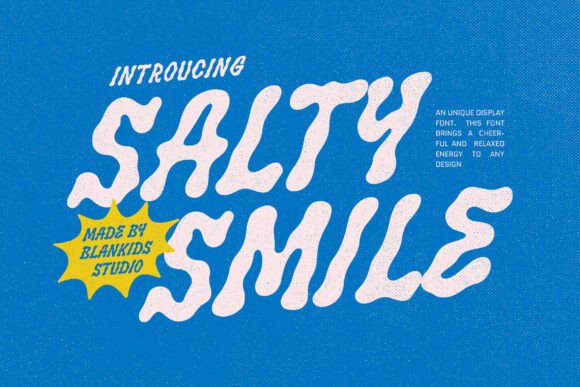 Salty Smile: A Playful Display Font for Vibrant Editorial Design