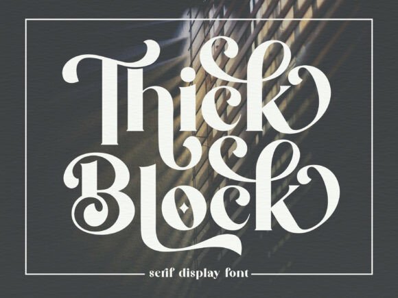 Thick Block Font for Elegant Editorial Design